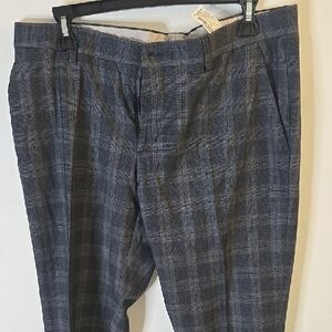 Zara Men's Gray Plaid Dress Pants - Unbranded